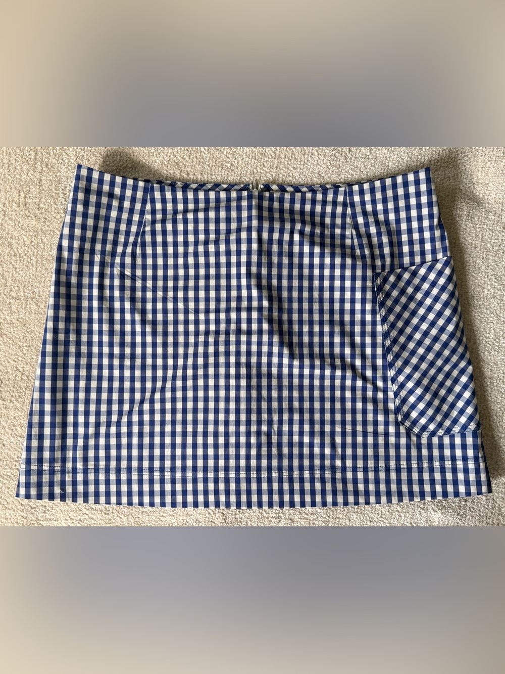Tory Sport Blue & White Gingham Skirt Size L